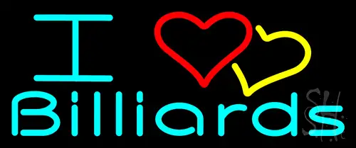I Love Billiards 2 LED Neon Sign