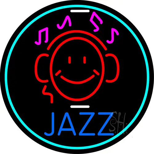 Jazz With Smiley 1 LED Neon Sign
