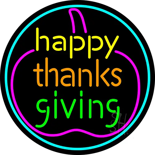 Happy Thanksgiving 2 LED Neon Sign