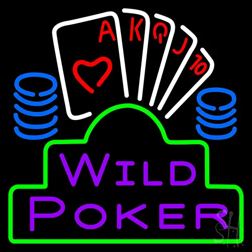 Wild Poker 2 LED Neon Sign