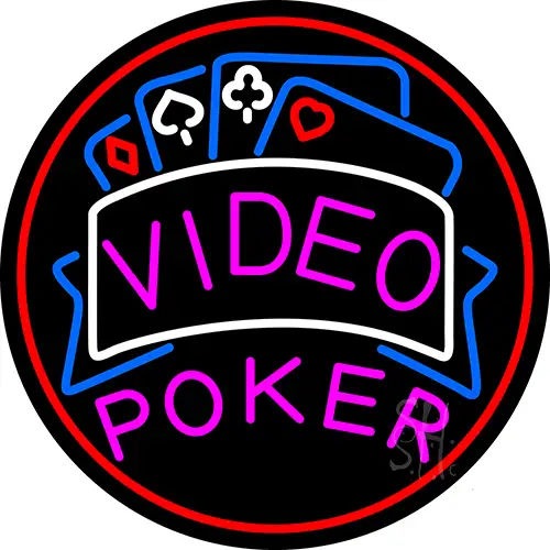 Video Poker 1 LED Neon Sign