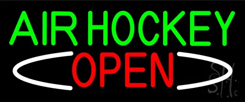 Air Hockey Open LED Neon Sign