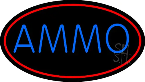 Blue Ammo LED Neon Sign