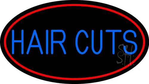 Blue Hair Cuts LED Neon Sign