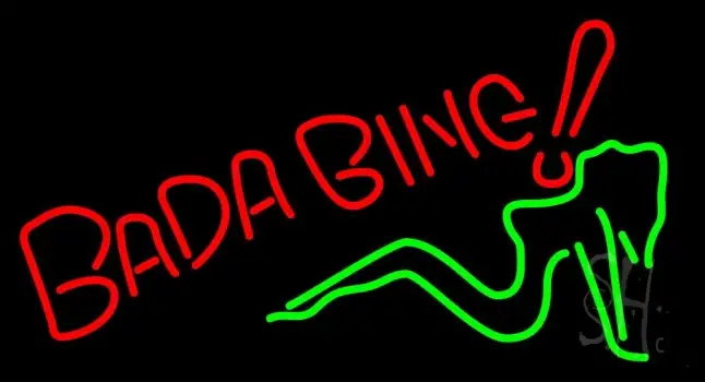 Bada Bing Girl LED Neon Sign