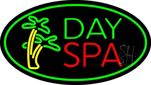 Day Spa With Palm Trees LED Neon Sign