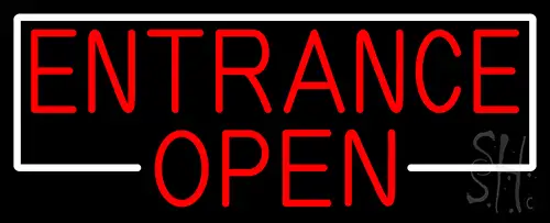Entrance Red Open LED Neon Sign