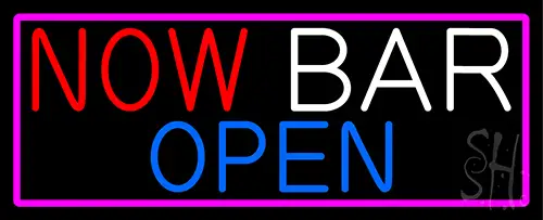 Now Bar Open LED Neon Sign