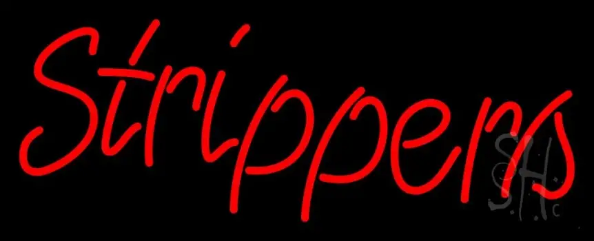 Red Strippers LED Neon Sign