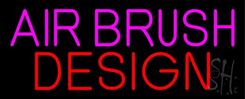 Pink Airbrush Design LED Neon Sign