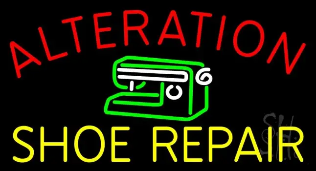 Alteration Shoe Repair Block LED Neon Sign