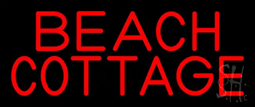 Red Beach Cottage LED Neon Sign
