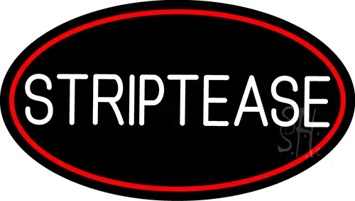 Striptease With Red Border LED Neon Sign
