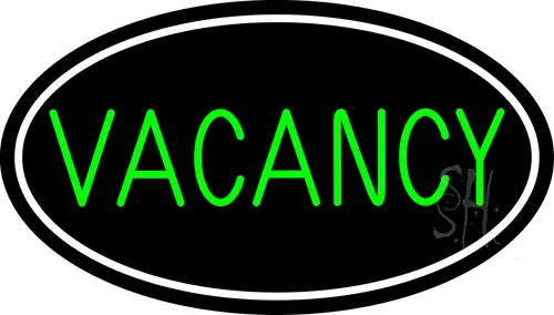 Vacancies With White Border LED Neon Sign