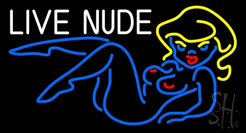 White Live Nudes Girl LED Neon Sign