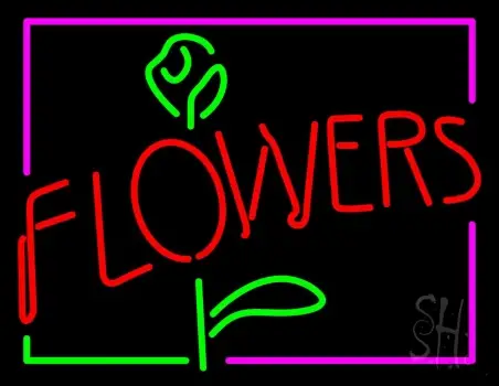 Flowers Rose Logo LED Neon Sign
