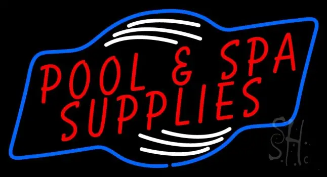 Red Pool And Spa Supplies LED Neon Sign