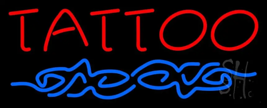Red Tattoo Design LED Neon Sign