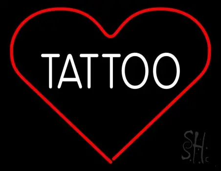 Tattoo Heart LED Neon Sign