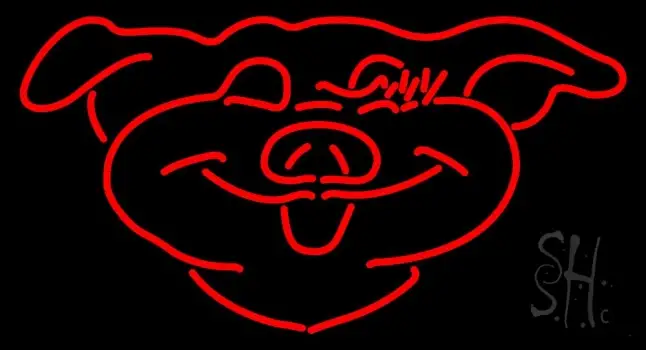 Pig Logo Butcher LED Neon Sign