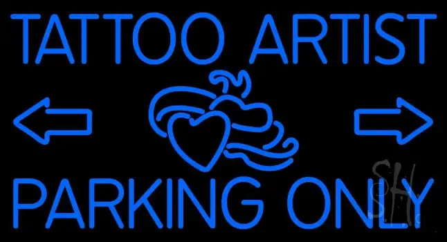 Tattoo Artist Parking Only LED Neon Sign