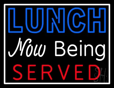 Lunch Now Being Served LED Neon Sign