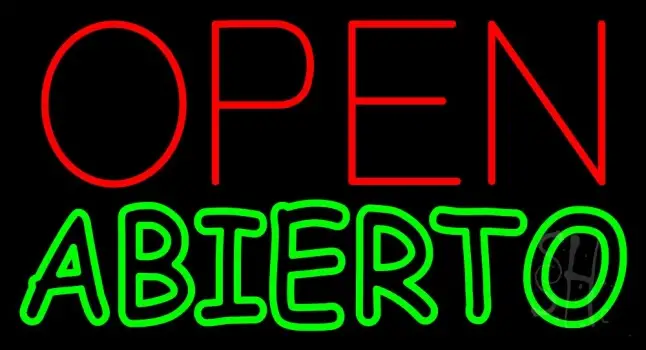 Red Open Abierto LED Neon Sign