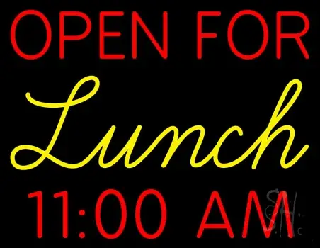 Open For Lunch LED Neon Sign