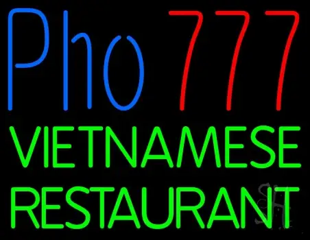 Pho 777 Vietnamese Restaurant LED Neon Sign