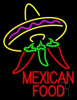Red Mexican Food Logo LED Neon Sign