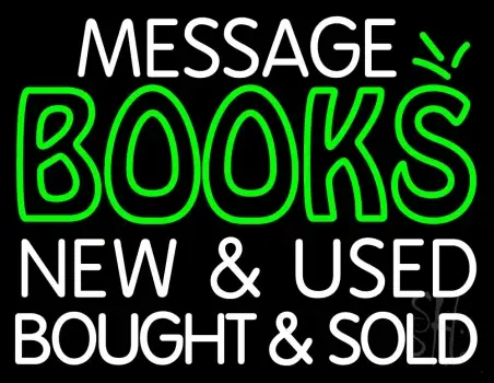 Custom Books New And Used Bought And Sold LED Neon Sign
