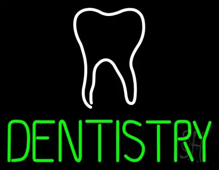 Dentistry With Tooth Logo LED Neon Sign