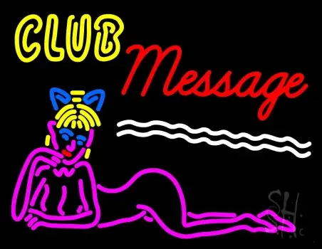 Custom Club With Girl Logo LED Neon Sign
