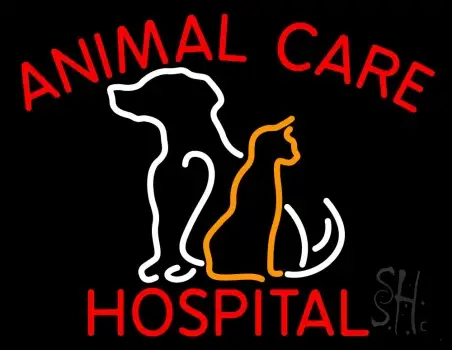 Animal Care Hospital Logo LED Neon Sign