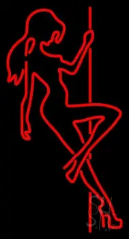 Pole Dance Girl Strip Club LED Neon Sign