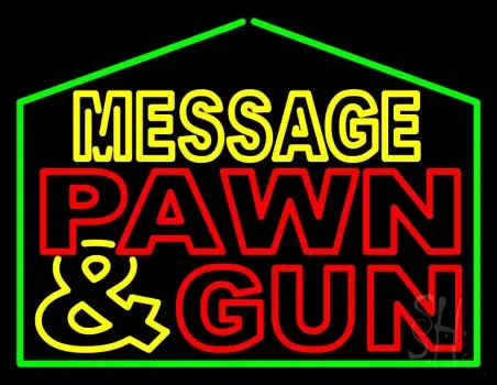 Custom Pawn And Gun LED Neon Sign