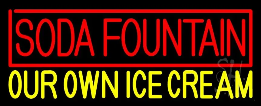 Soda Fountain Our Own Ice Cream LED Neon Sign