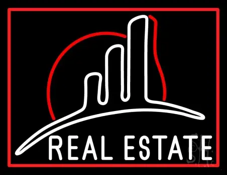 Real Estate With 1 Logo LED Neon Sign