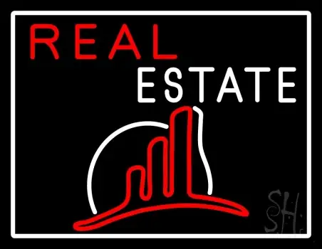 Real Estate With Logo 5 LED Neon Sign