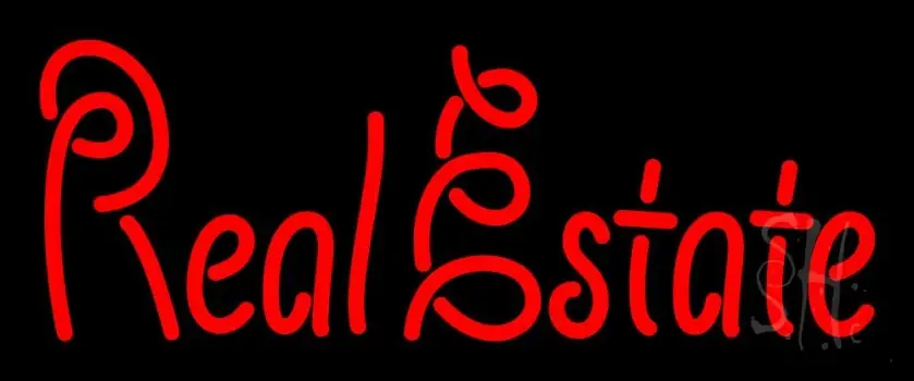 Red Real Estate 3 LED Neon Sign