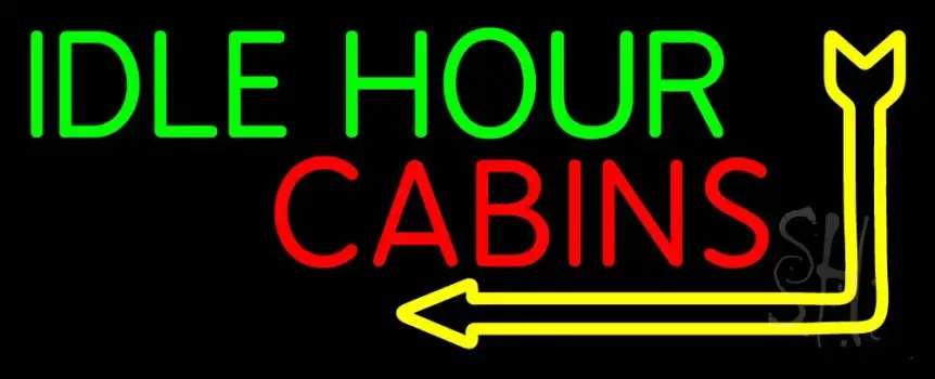 Idle Hour Cabins 1 LED Neon Sign