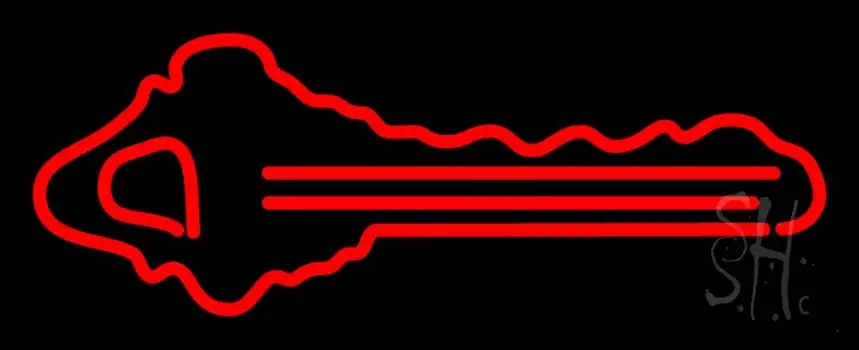 Red Key Logo 1 LED Neon Sign