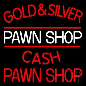 Gold And Silver Pawn Shop LED Neon Sign