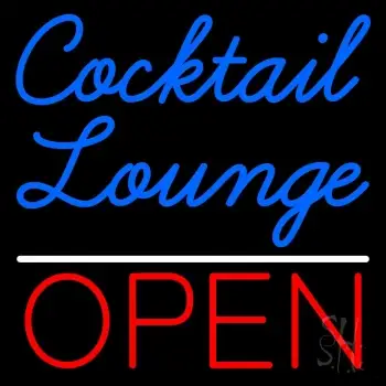 Cursive Cocktail Lounge Open 1 LED Neon Sign