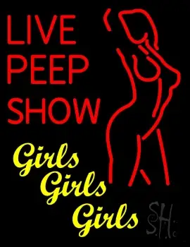 Live Peep Show LED Neon Sign