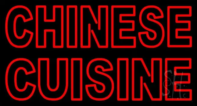 Red Chinese Cuisine 1 LED Neon Sign