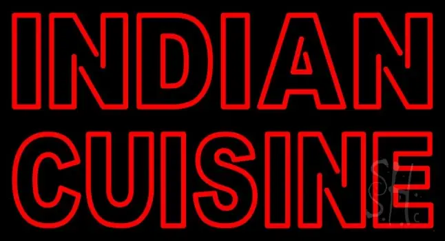 Red Indian Cuisine 2 LED Neon Sign