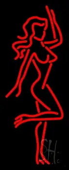 Strip Girl Pose LED Neon Sign