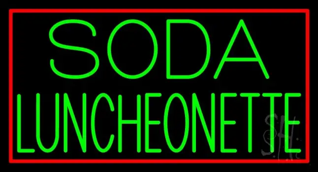 Green Soda Luncheonette LED Neon Sign
