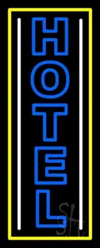 Vertical Blue Double Stroke Hotel 1 LED Neon Sign